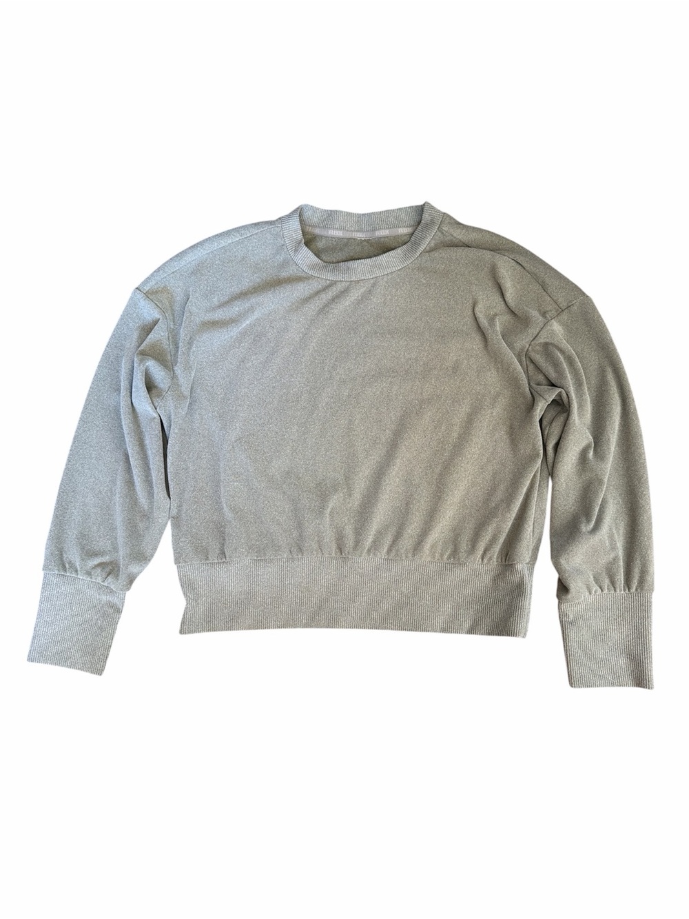 Softest Cozy RBX Crew Neck Cropped Sweatshirt Basic Light Green Small